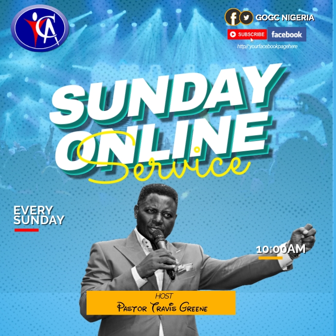 Church Sunday Online flyer (60) Wpis na Instagrama template