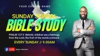 church sunday school bible study video flyer Presentatie (16:9) template