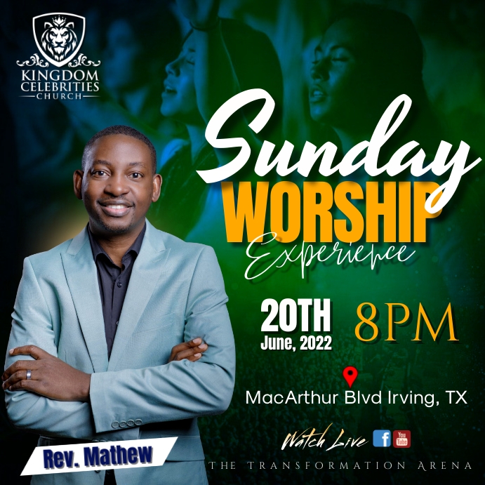 church sunday service (17) Square (1:1) template
