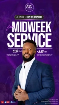 church sunday service ad design template Instagram Story