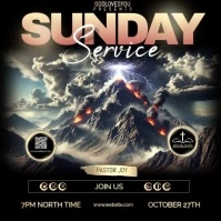 Church Sunday Service Ad  Instagram Post template