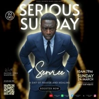 Church sunday service ad template Instagram 帖子