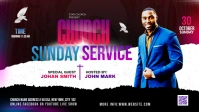 Church Sunday Service ads Facebook Cover Video (16:9) template