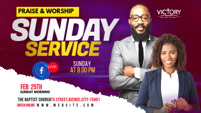 Modèle Sunday Service Promotion | PosterMyWall