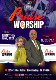 church Sunday service A4 template