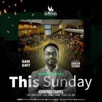 Church Sunday Service Instagram Post template
