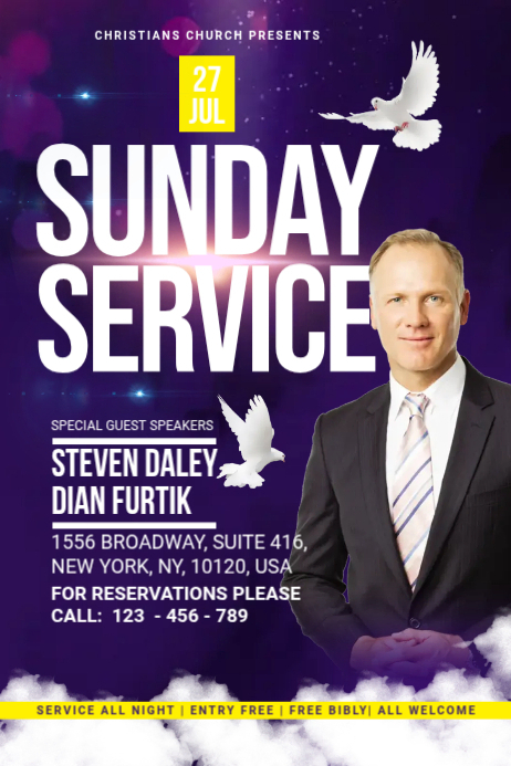 Church Sunday Service Template | PosterMyWall