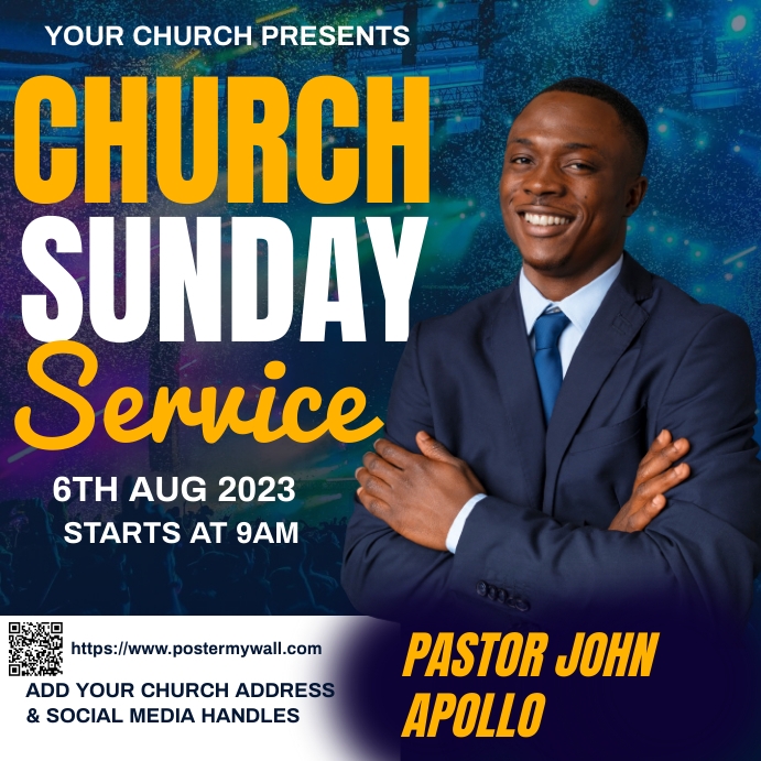 Modèle church sunday service | PosterMyWall
