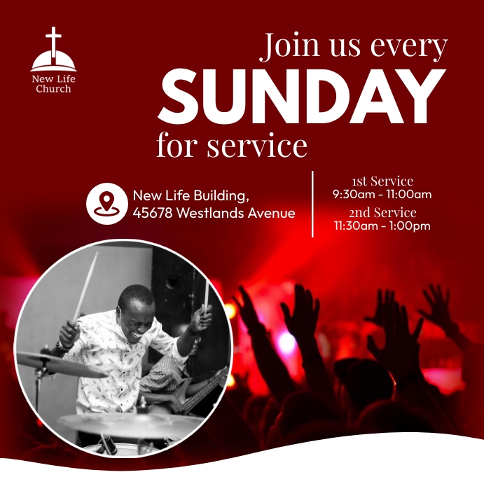 church Sunday service Template | PosterMyWall
