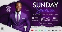 church sunday service Facebook Shared Image template