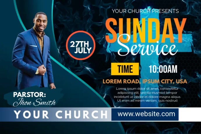 Church Sunday Service Template | PosterMyWall