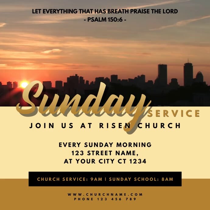 Church Sunday Service Template | PosterMyWall