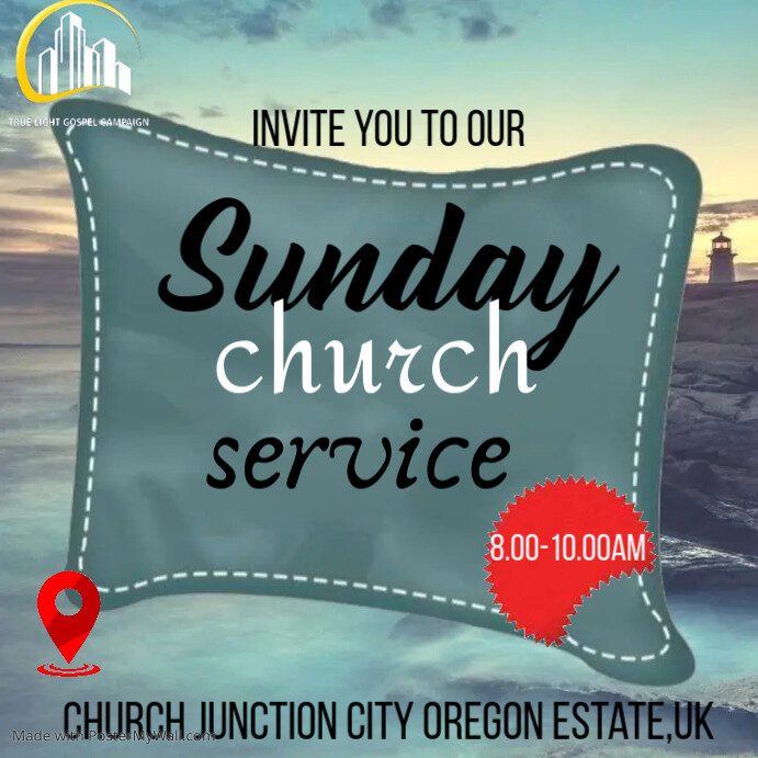 Church/Sunday service Template | PosterMyWall