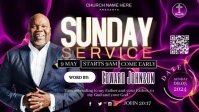 church sunday service design template ads Miniatura di YouTube