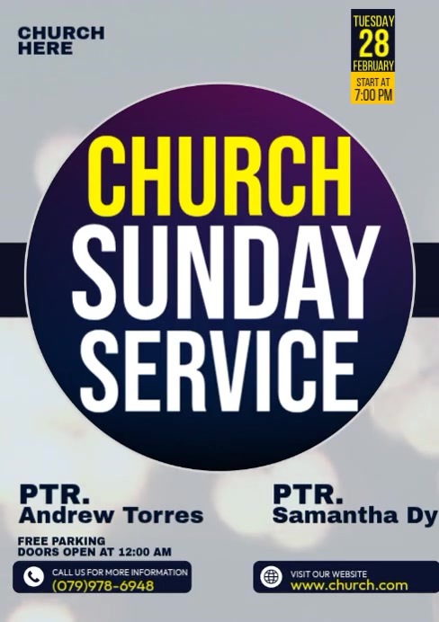 Church Sunday Service Template | PosterMyWall