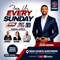 Church Sunday Service Instagram-bericht template