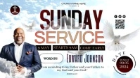church sunday service design template free YouTube Thumbnail
