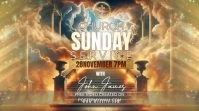 Church Sunday service Digital Display Heaven Ekran reklamowy (16:9) template