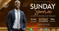 Church sunday service facebook post delt Facebook-billede template