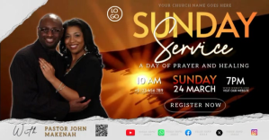 Black Sunday Prayer and Healing Service Facebook Shared Image Template