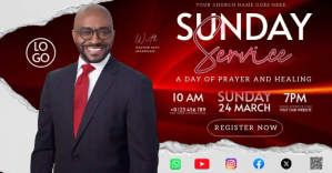 Church sunday service facebook post template