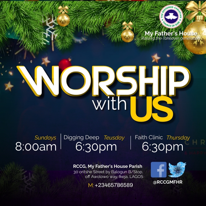 Church Sunday Service flyer (31) Instagram Plasing template