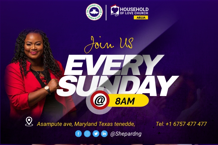 Church Sunday Service flyer (5) Plakat template