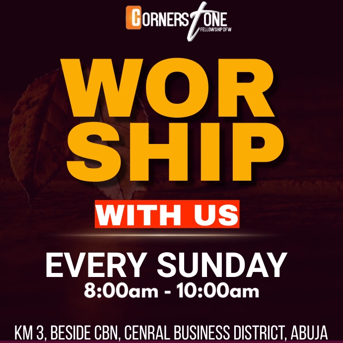 CHURCH SUNDAY SERVICE FLYER DESIGN TEMPLATE ( Instagram Post