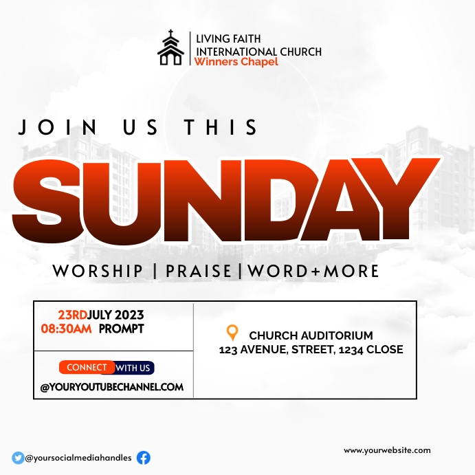Church Sunday service flyer Template | PosterMyWall