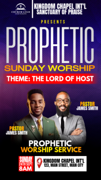 church sunday service flyer Instagram Story template