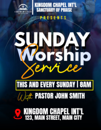 church sunday service flyer template