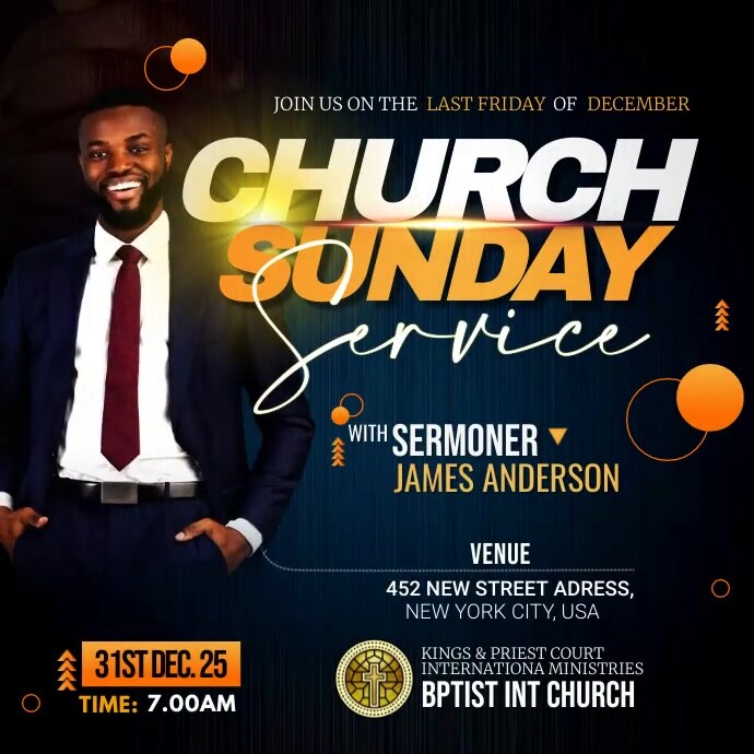 Spring Sunday Service Flyer Plantilla de Church Sunday Service Flyer | PosterMyWall