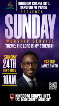 church sunday service flyer Instagram Story template