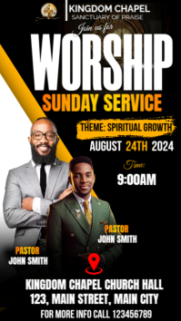 church sunday service flyer Instagram Story template