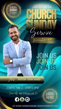church Sunday service flyer INSTAGRAM STORY template