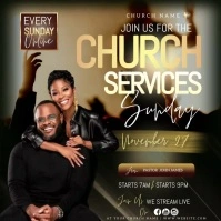 church sunday service instagram square post ( Vierkant (1:1) template