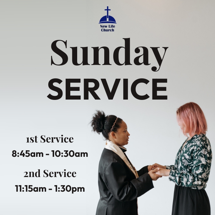 Sunday Service Posts Church Sunday service poster Template | PosterMyWall