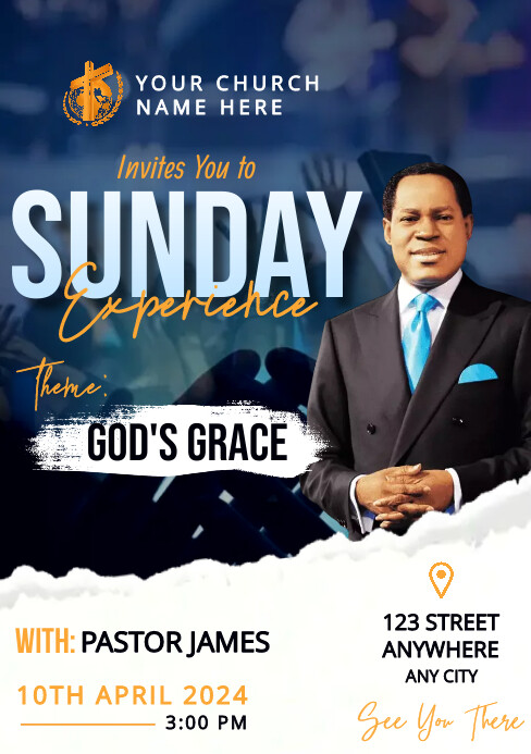 Church Sunday Service Template | PosterMyWall