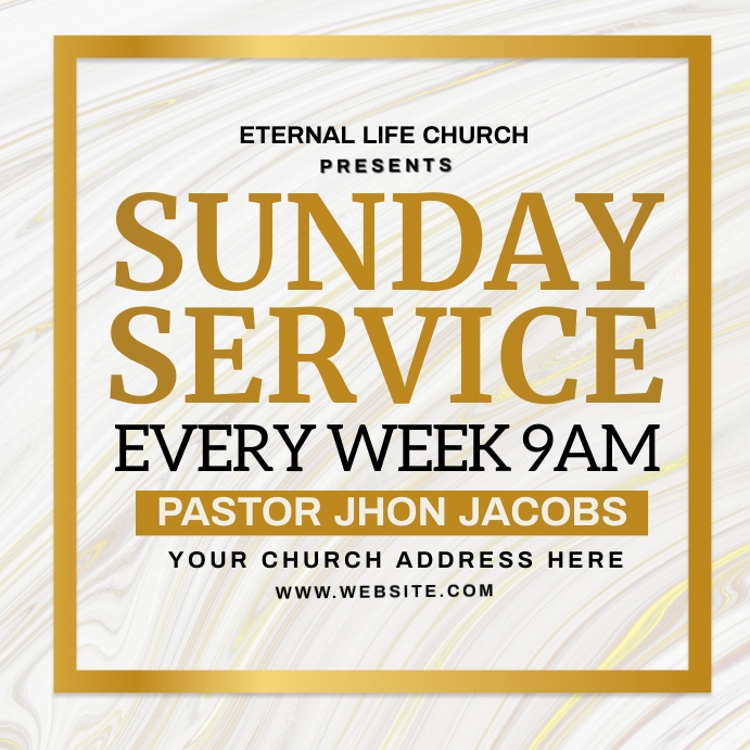 CHURCH SUNDAY SERVICE TEMPLATES | PosterMyWall