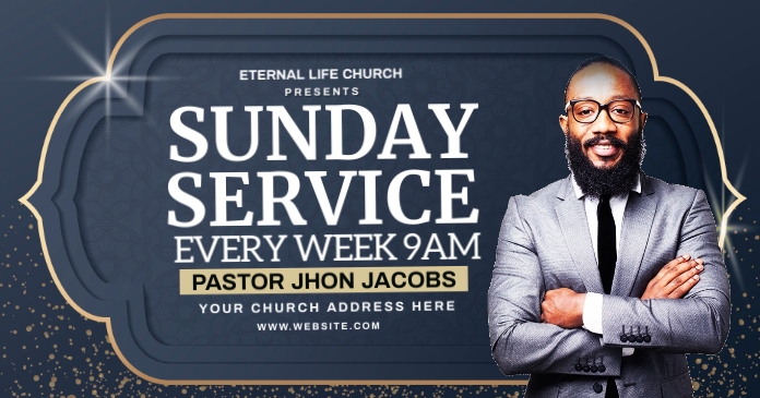 Copy of CHURCH SUNDAY SERVICE TEMPLATES | PosterMyWall