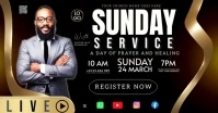 Church sunday service video template Facebook Shared Image