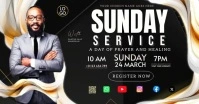 Church sunday service video template Facebook Shared Image