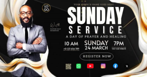 Black Church Event Promotion Facebook 共享图片 Template