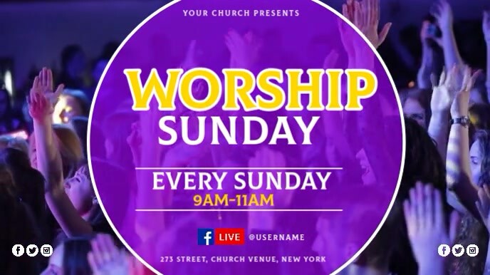 church sunday service worship event Template | PosterMyWall