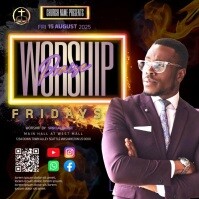 Church Sunday Worship Service Ad Design Template Post Instagram