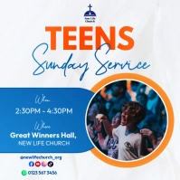 church teens Service flyer template Pos Instagram