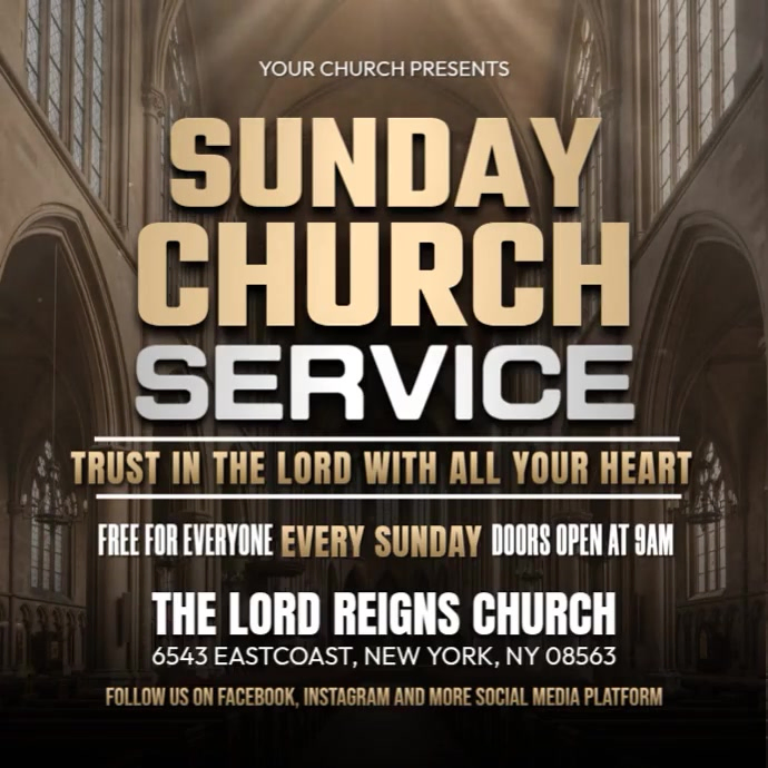 CHURCH TEMPLATE | PosterMyWall