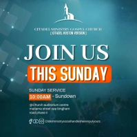 church template flyer Square (1:1)