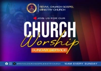 church template flyer Postcard