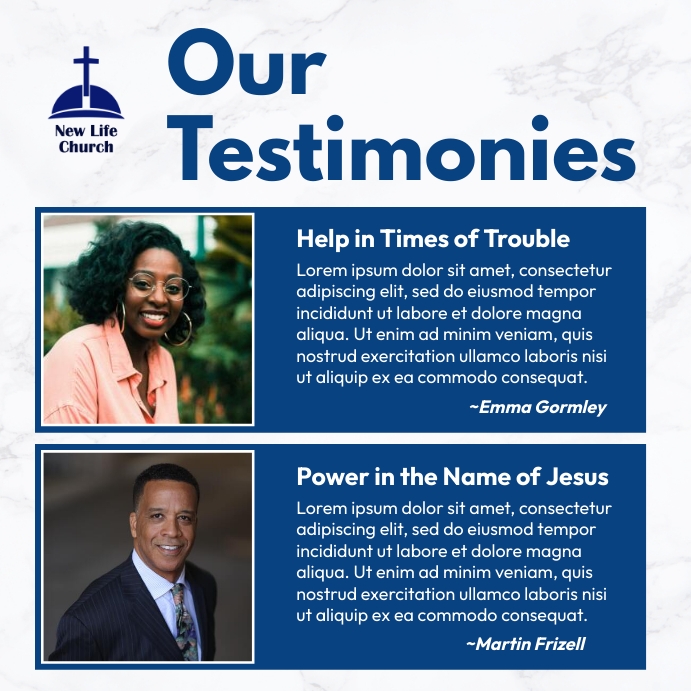 church testimony Template | PosterMyWall